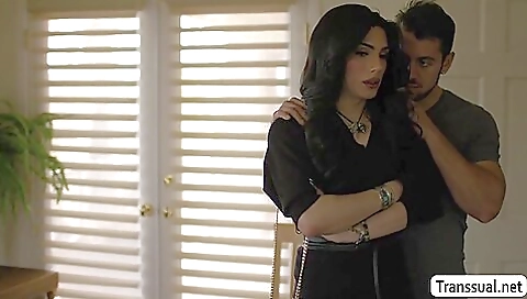 A hot brunette gets her ass fucked hard by a big dick