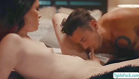 Anal brunette rides a dick and sucks it deep throat