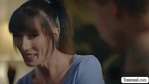 Big boobed brunette with a tattoo on her ass fucked hard