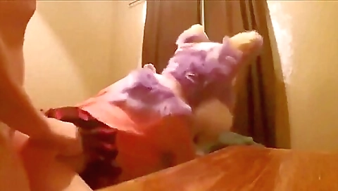 Busty bitch getting her asshole fucked and creampie