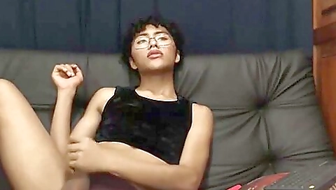 Busty brunette girl shows her sexy body on the cam