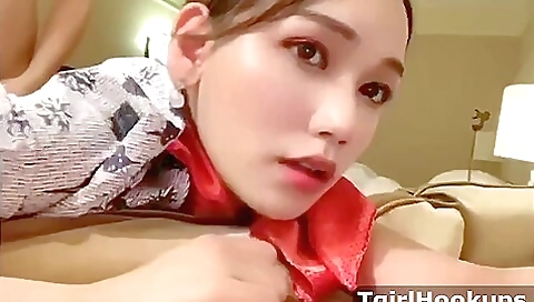 Asian milf with a nice body gets fucked in her pussy